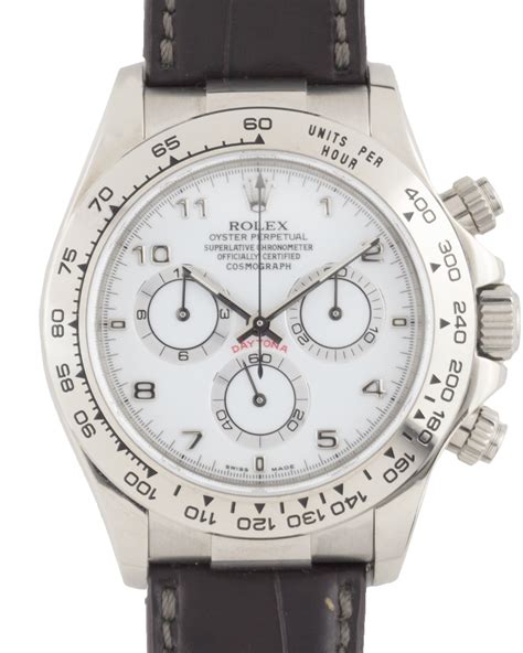 daytona oro bianco quadrante grigio|Rolex Daytona 116519 FULL SET 18k White Gold .